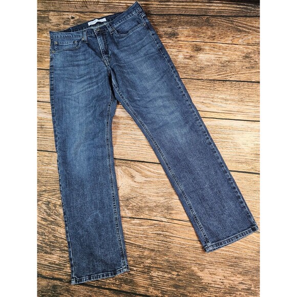 Wrangler S67 Athletic Jeans Mens 34x32 Straight Leg Medium Wash Western Classic - Picture 1 of 10